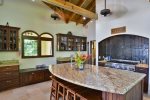 Large kitchen island with bar sink